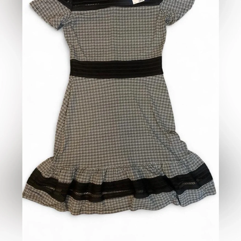 NWT Michael Kors Mesh Combo Check A-Line Dress (Size S)
